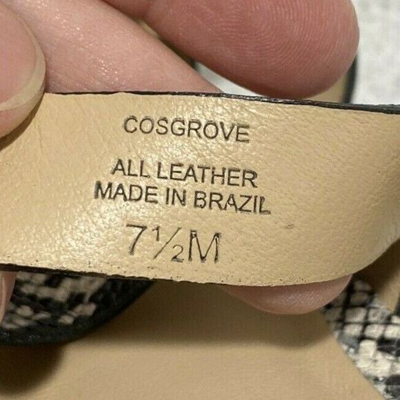 Antonio Melani "Cosgrove" strappy sandals lizard print leather uppers US 7.5M - Picture 7 of 10